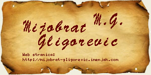 Mijobrat Gligorević vizit kartica